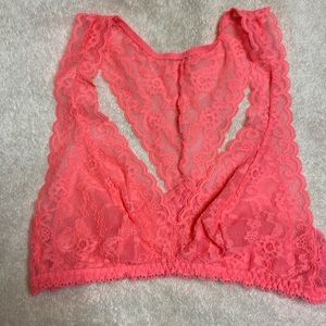 Victoria’s Secret Peach Lace Bralette. Size S